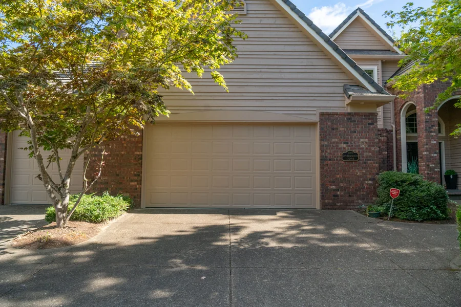 Garage doors and trim after painting